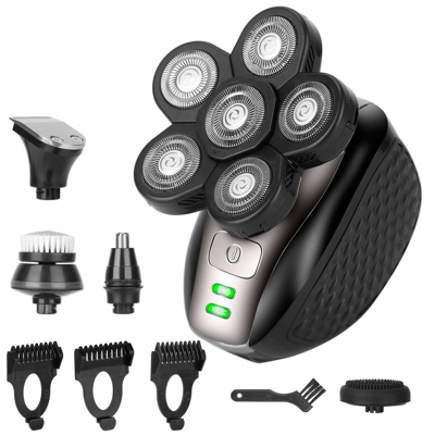 Vysn 5 In 1 Electric Razor For Bald Men Rechargeable Cordless Head Beard Trimmer Shaver Kit Ipx6 Waterpro