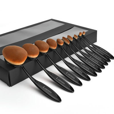 Vysn 10-pcs Oval-shaped Makeup Brush Set