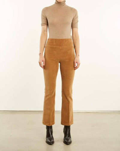 SPRWMN ANKLE FLARE CORDUROY PANT IN CAMEL
