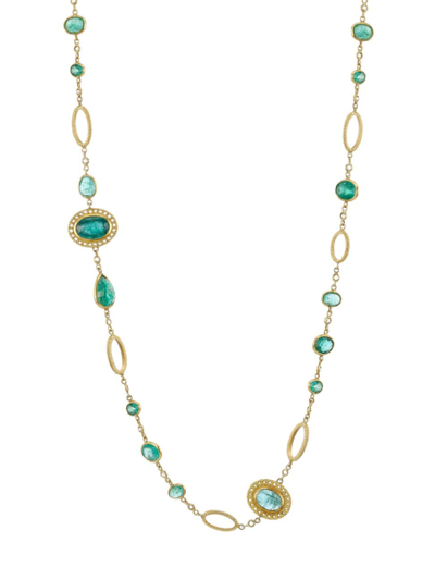 Coomi Women's Affinity 20k Yellow Gold, Emerald & 2.37 Tcw Diamond Necklace