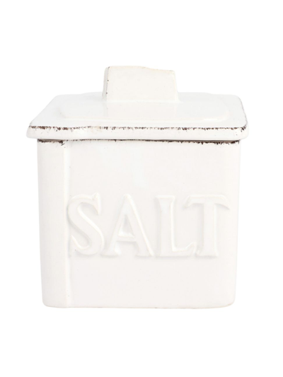 VIETRI LASTRA WHITE SALT CELLAR