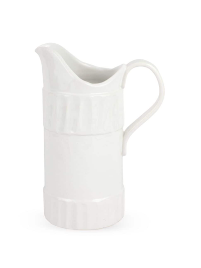 Vietri Pietra Serena Medium Pitcher In White