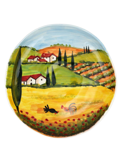 Vietri Terra Toscana Shallow Bowl In Multi