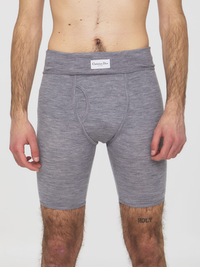 Dior Homme Man Boxer Grey Size L Virgin Wool