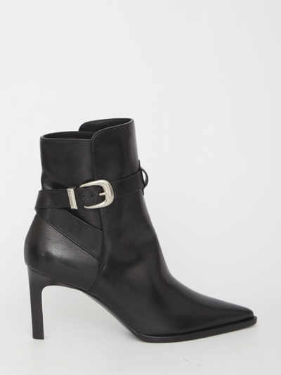 Celine Woman Ankle Boots Black Size 10 Soft Leather