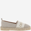 Off-white Jute Espadrilles With Logo In Beige