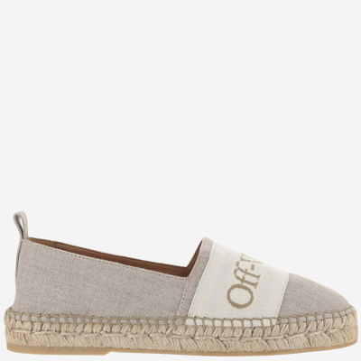 Off-white Jute Espadrilles With Logo In Neutrals