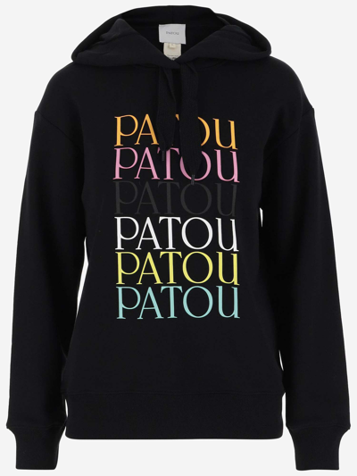 Patou Cotton Sweatshirt With Logo In Black