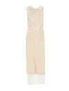 Sportmax White Layered Maxi Dress Set In White