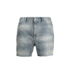 Saint Laurent Denim Destroyed California Shorts Men In Blue