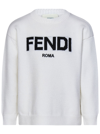 Fendi Kids' Sweater In White