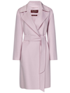 Max Mara Wool, Silk And Cashmere Coat In Pink
