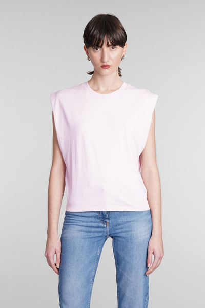 Iro Juli T-shirt In Rose-pink Cotton