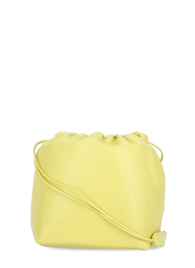 Jil Sander Dumpling Leather Shoulder Bag In Yellow