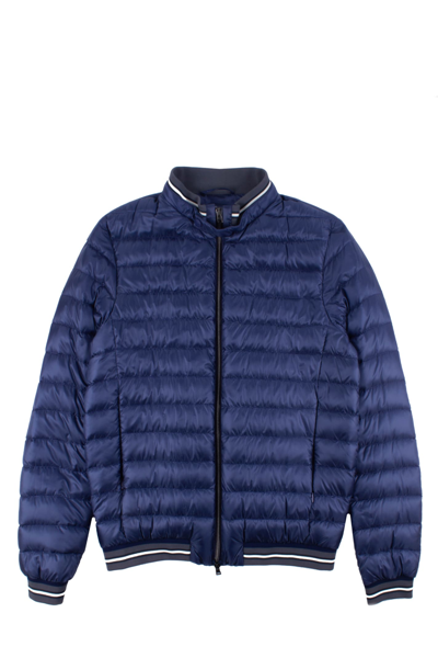 Herno Nylon Down Jacket In Blue