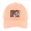 Nickelodeon Nick Mtv Diagonal Stripe Logo Dad Cap In Pink