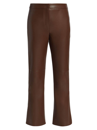 Max Mara Women's Sublime Faux Leather Trousers In Tobacco