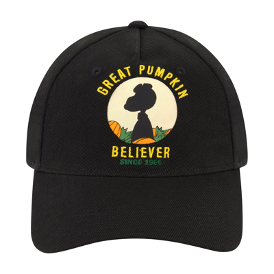 Peanuts Snoopy Great Pumpkin Believer Uncle Baseball Cap In Black