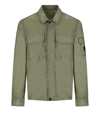 C.p. Company Rip-stop Cotton Jacket With Adjustable Drawstring Hem In Green