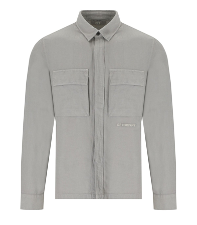 C.p. Company Broken Drizzle Grey Overshirt