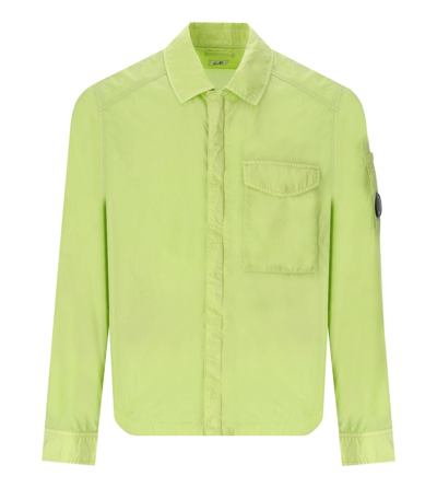 C.p. Company Chrome-r Pocket White Pear Overshirt In Green