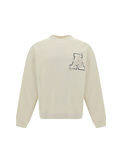 Axel Arigato Logo-embroidered Cotton Sweatshirt In Palebiege