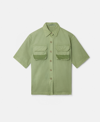 Stella Mccartney Organic Cotton Utility Shirt In Pistachio