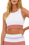 Beach Riot Gwen Colorblock Crop Tank In Fairy Colorblock