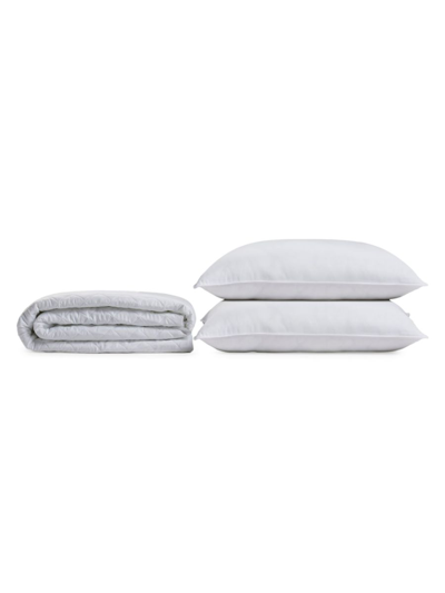 Ella Jayne 3-piece Allergy Free Pillow & Mattress Protector Set In White