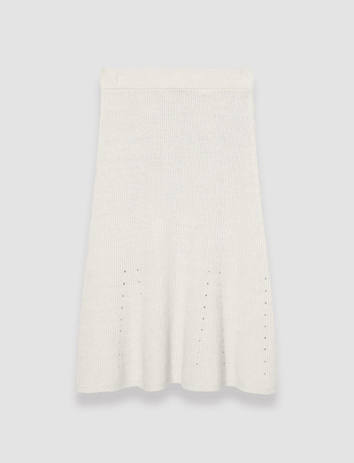 Joseph Linen Blend Knitted Skirt In Ivory