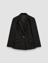 Joseph Cliffords Single-breasted Gabardine Blazer In Black