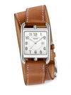 HERMÈS WATCHES WOMEN'S CAPE COD 37MM STAINLESS STEEL & LEATHER STRAP WATCH,400093590331