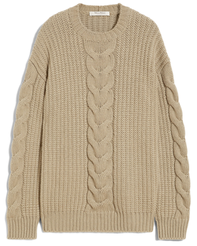 Max Mara Pullover Acciaio In Kaki