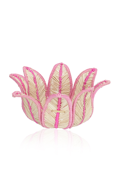 Mercedes Salazar Bloom Bread Basket In Pink