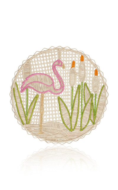 Mercedes Salazar Set Of 2 Flamingo´s Party Placemat In Multi