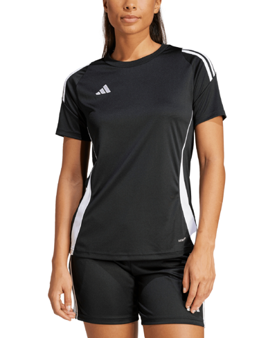 Adidas Originals Women's Tiro 24 Jersey Top In Black,white