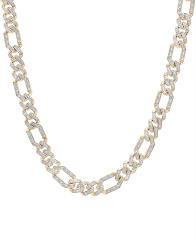 Macy's Men's Diamond Figaro Link 24" Chain Necklace (1 Ct. T.w.) In 10k Gold