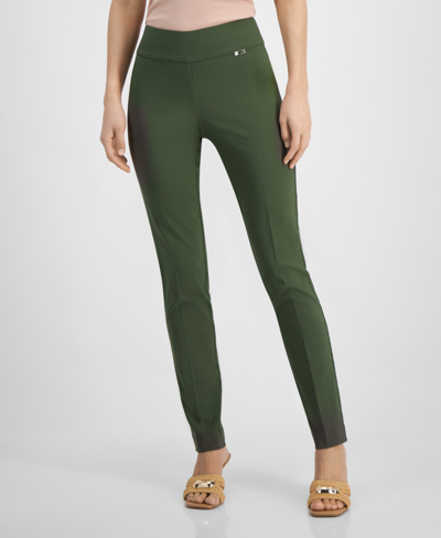 Inc International Concepts Women's Tummy-control Mid-rise Skinny Pants, Regular, Long & Short Lengths, Created For Macy's In Costa Green