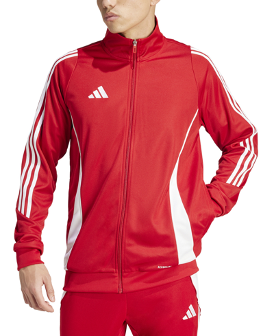 Adidas Originals Men's Tiro 24 Slim-fit Performance 3-stripes Track Jacket In Team Power Red,wht