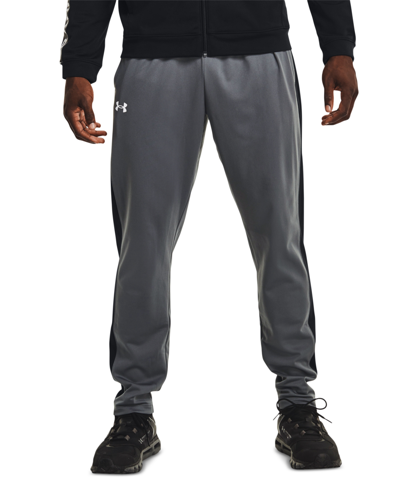 Under Armour Men's Brawler Performance Sport Pants In Pitch Gray/black/white