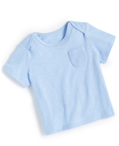 First Impressions Baby Boys Pocket T-shirt, Created For Macy's In Blue Whisper