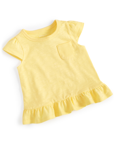 First Impressions Baby Girls Cap Sleeve T Shirt, Created For Macy's In Snapdragon