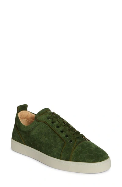 Christian Louboutin Louis Junior Orlato Suede Braided Trainers In Vertlaine