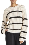Splendid Mona Womens Wool Blend Striped Pullover Sweater In Multi