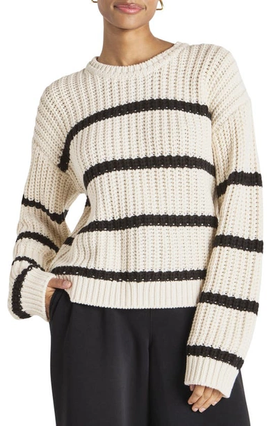 Splendid Mona Womens Wool Blend Striped Pullover Sweater In Multi