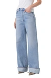 AGOLDE AGOLDE DAME HIGH WAIST WIDE LEG ORGANIC COTTON JEANS