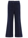 Jacob Cohen Cropped Flare Boot Trousers In Blue