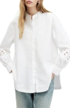 Allsaints Marcie Embroidered Val Relaxed Fit Shirt In White
