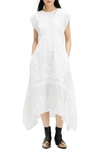 ALLSAINTS ALLSAINTS GIANNA FLORAL JACQUARD HANDKERCHIEF HEM DRESS