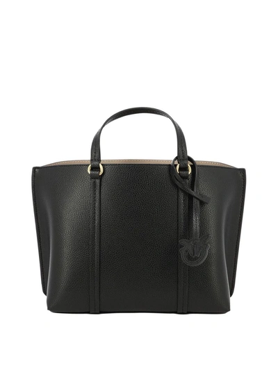 Pinko "carrie" Shopping Bag In Black